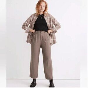 Madewell Barroway‎ Wide-Leg Crop Pants size 14 Coastal Granite NG525